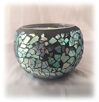 M001 Blue Silver Crackle Mosaic